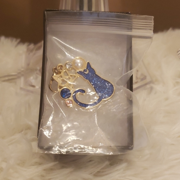 Cat Star Pearl Dangle Keychain /purse Charm - Picture 3 of 6